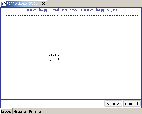 Creating the login page layout - Step 2/4