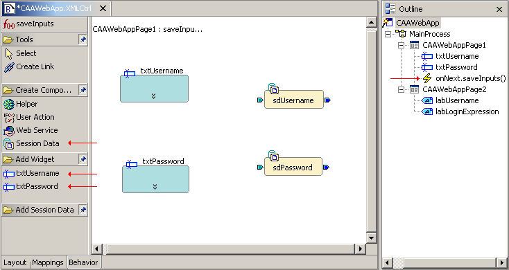 Creating the login page behavior - Step 2/4