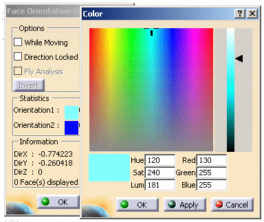 Face Orientation Parameters